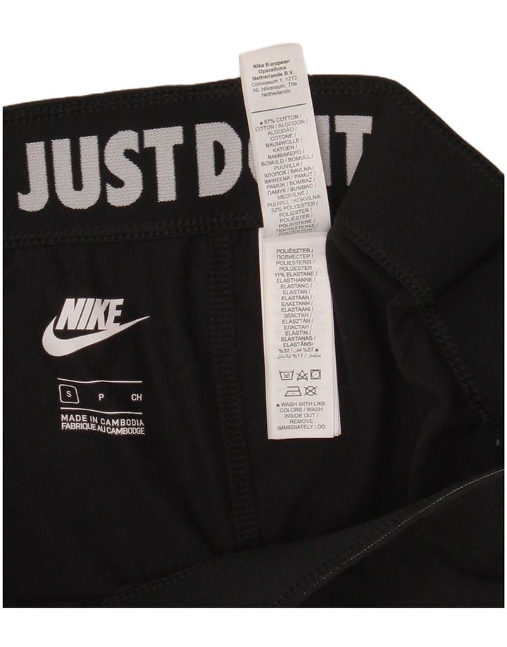 Leggings grafici da donna NIKE UK 8 piccoli in cotone nero