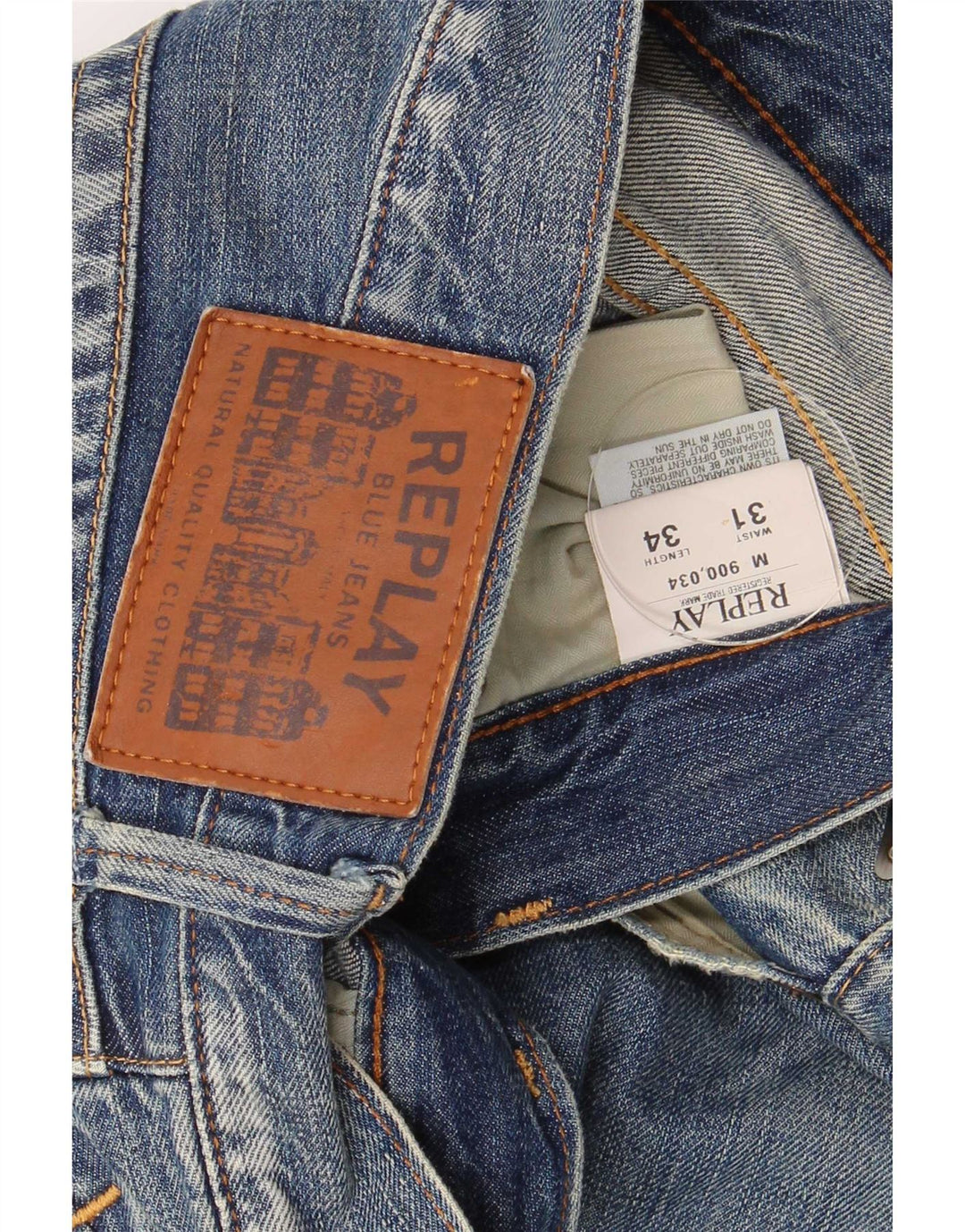 Jeans dritti da donna Replay W31 L34 cotone blu