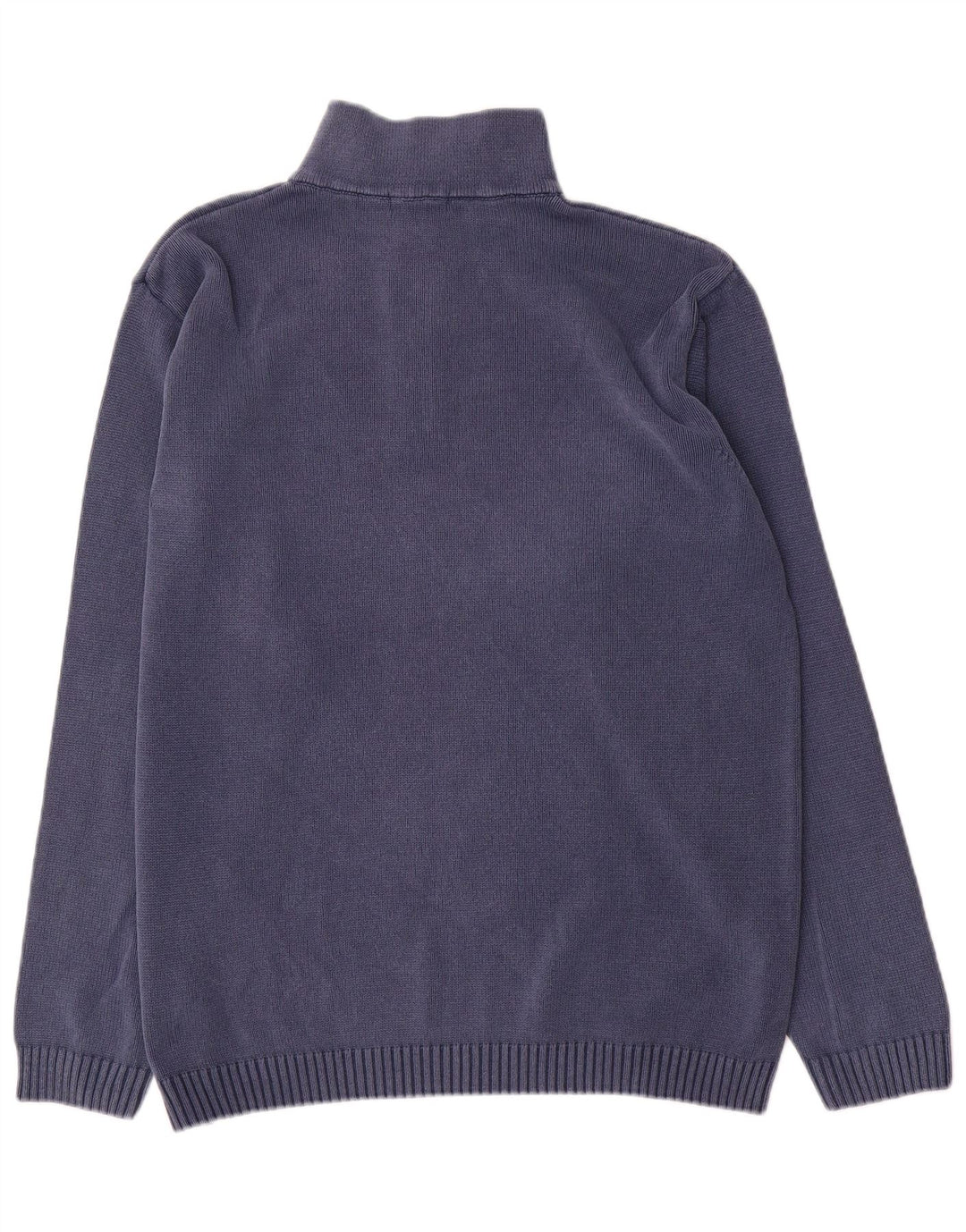 Gant Maglione da uomo con zip e collo XL in cotone blu navy