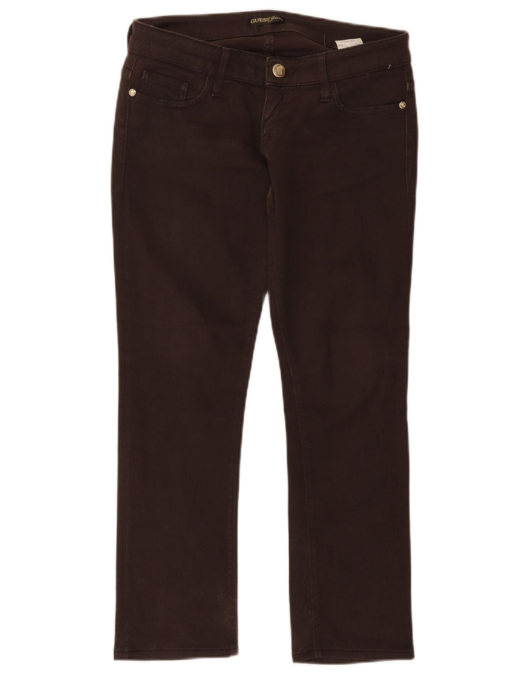 Jeans slim da donna Guess W29 L27 cotone marrone