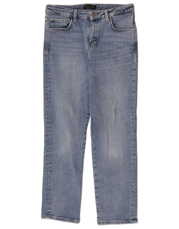 Jeans dritti da donna Massimo Dutti EU 38 Small W28 L27 Blu