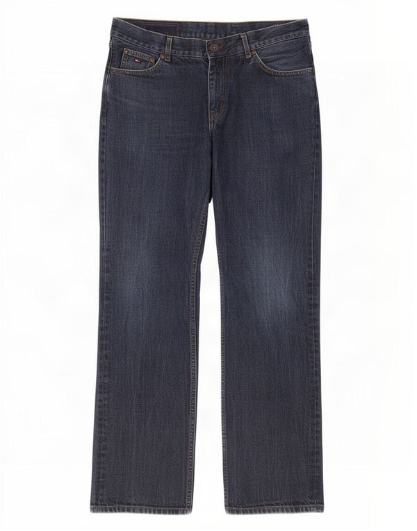 Jeans dritti da uomo Tommy Hilfiger W36 L32 cotone blu navy