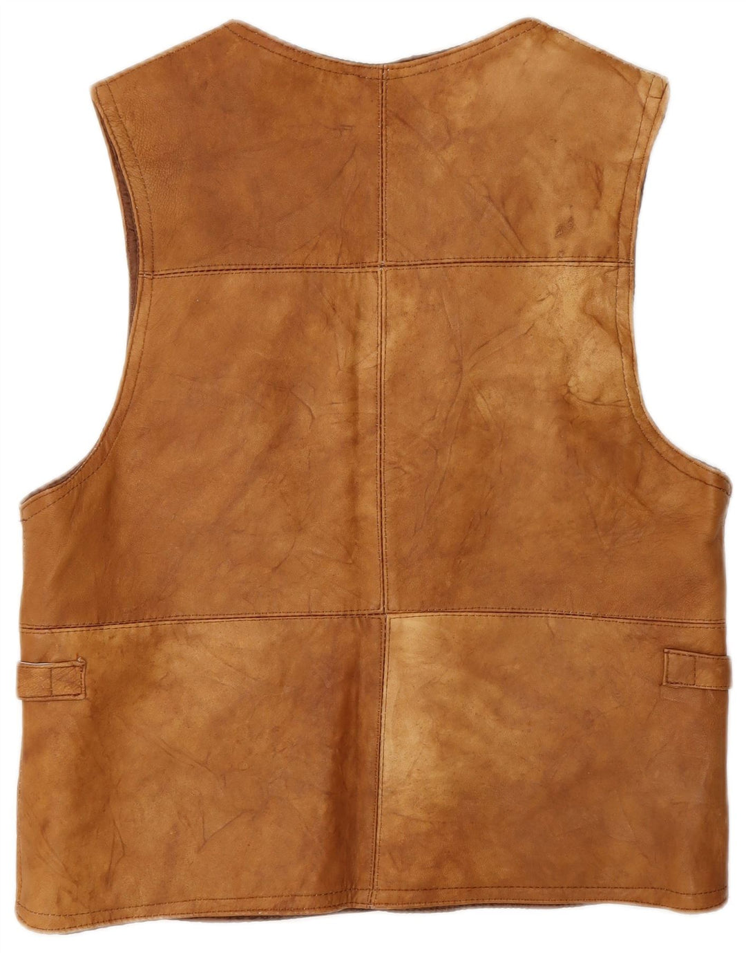 Giacca utilitaria in pelle vintage da uomo UK 38 Marrone medio