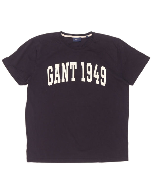 Gant T-shirt grafica da uomo Top XL in cotone blu navy