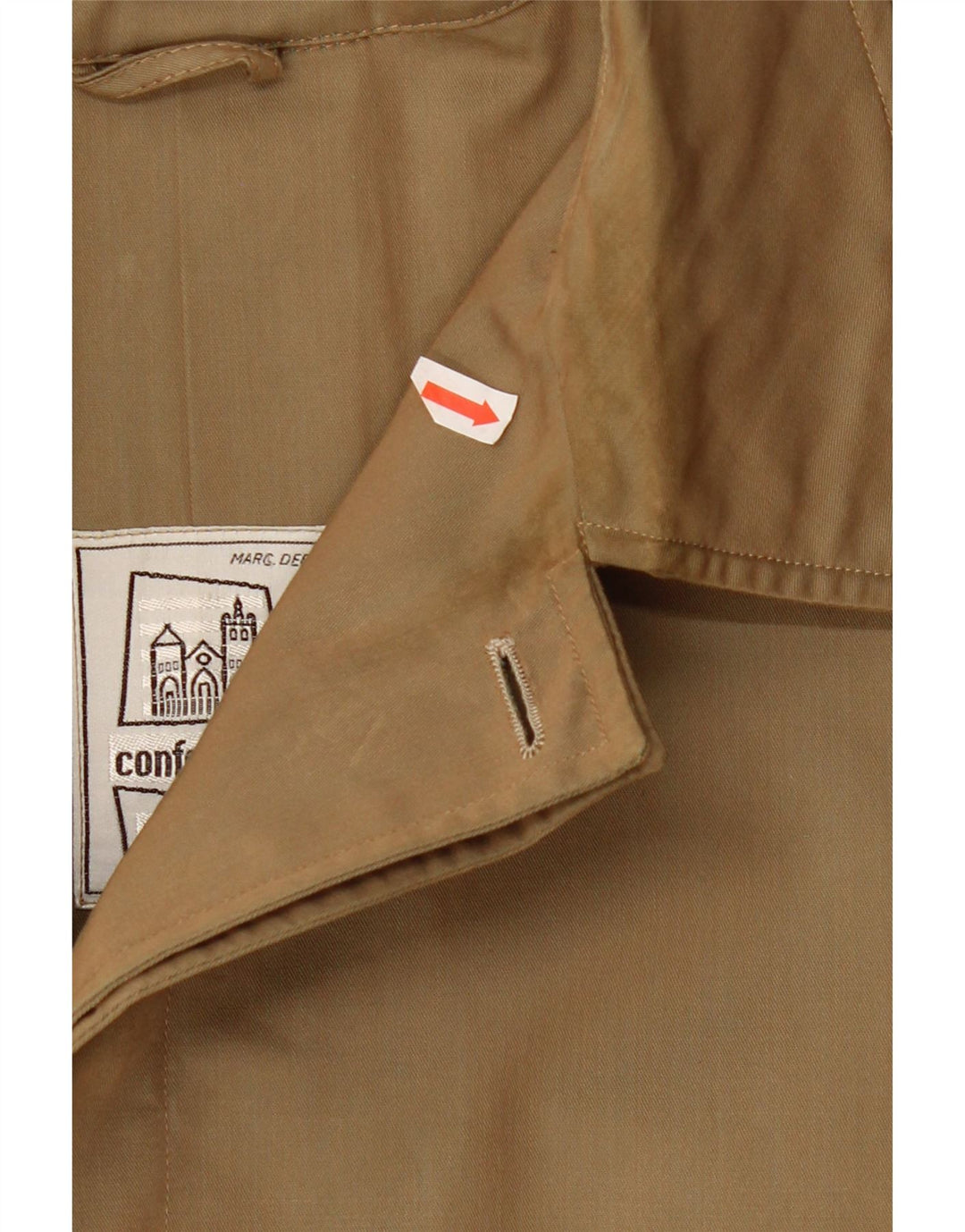 Soprabito vintage da donna con vestibilità ampia con cappuccio IT 40 piccolo beige