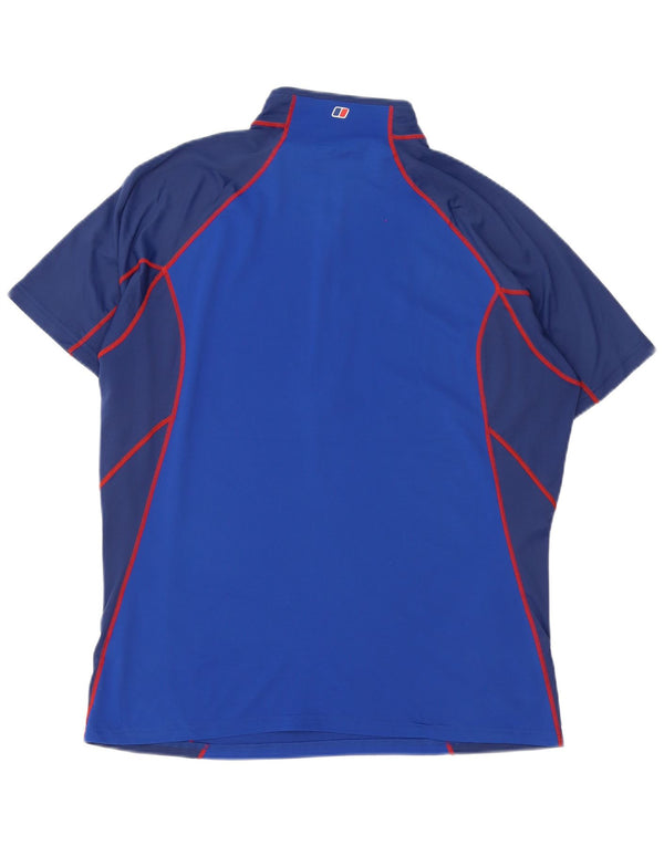 T-shirt da uomo Berghaus con collo con zip, XL, colore blu