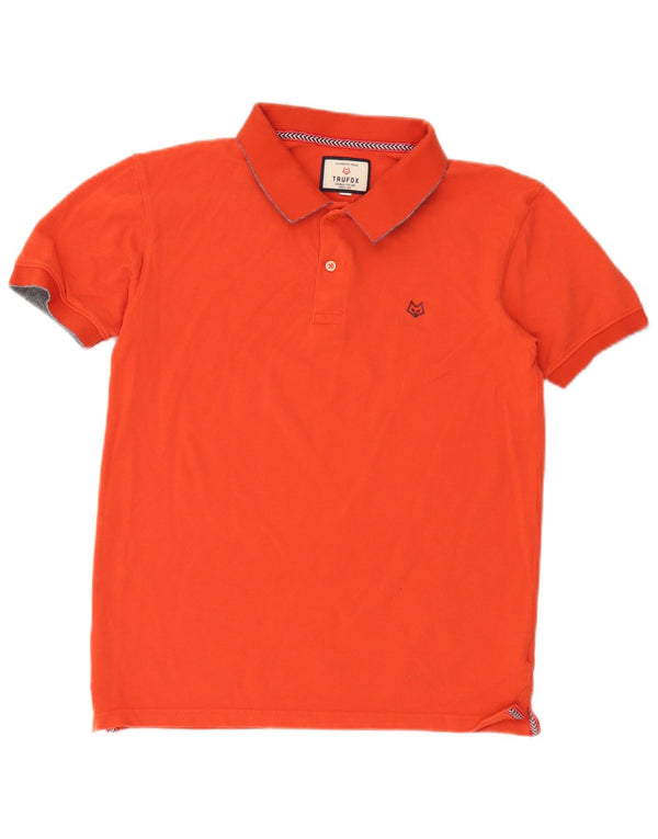 Polo vintage da uomo piccola in cotone arancione