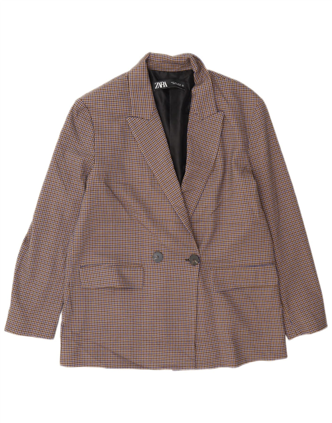 Giacca blazer oversize da donna Zara UK 10 piccolo pied de poule multicolore