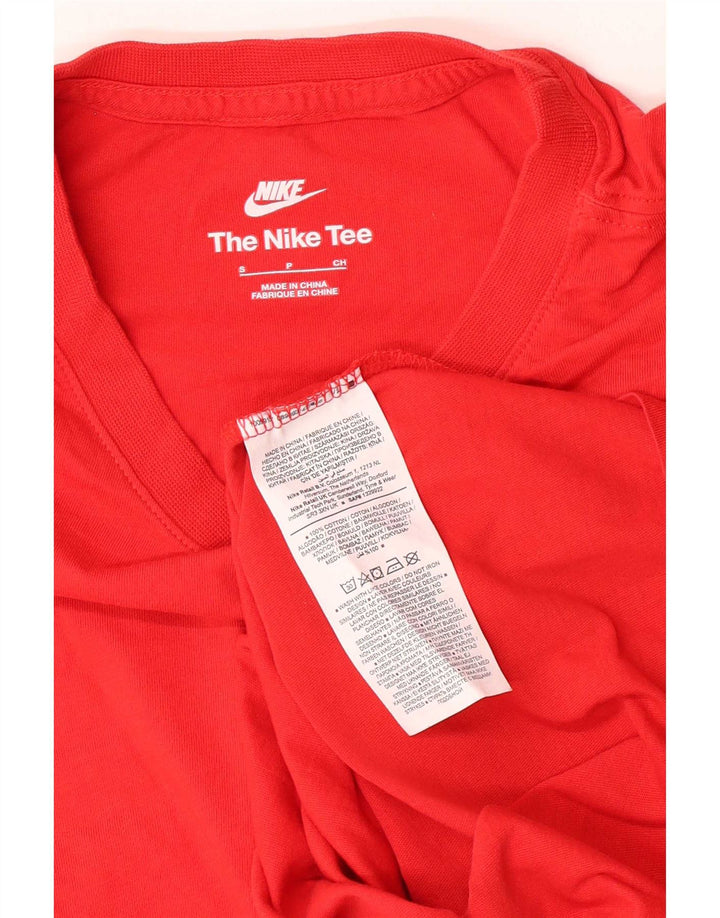 T-shirt da uomo Nike Top Small rossa in cotone