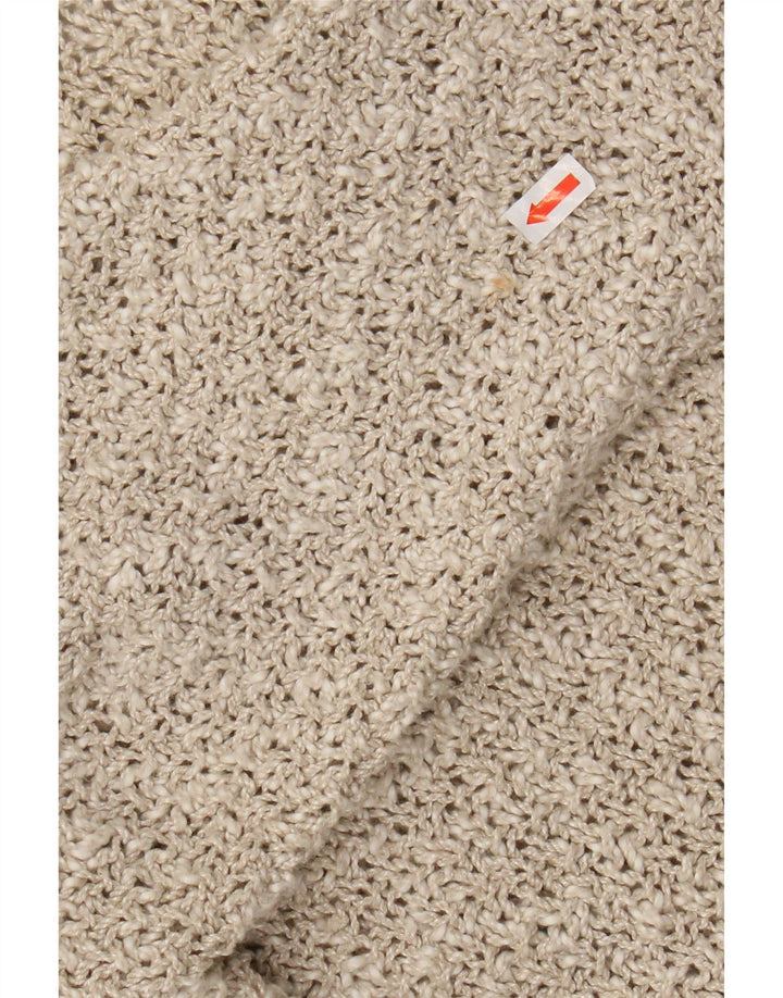 Maglione cardigan oversize da donna Tivoli UK 14 Lino beige medio