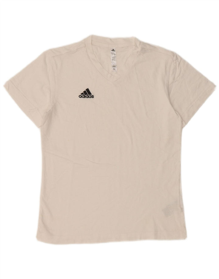 T-shirt da donna ADIDAS UK 8/10 piccola in cotone bianco