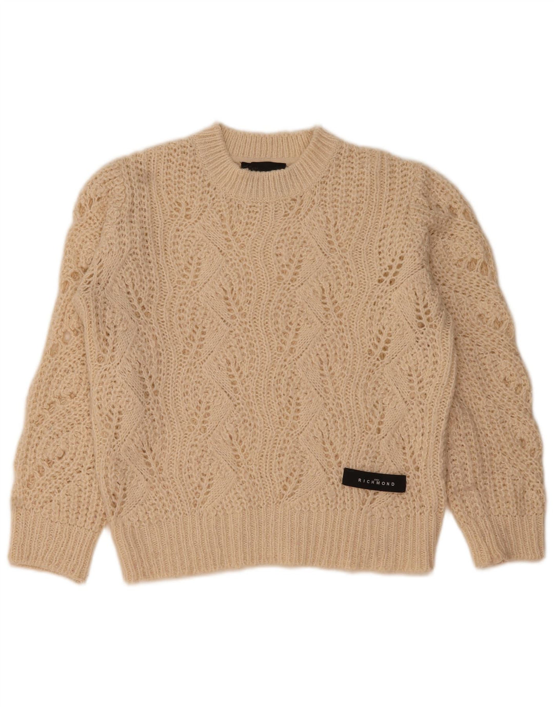 Maglione maglione girocollo da donna Richmond UK 16 grande beige