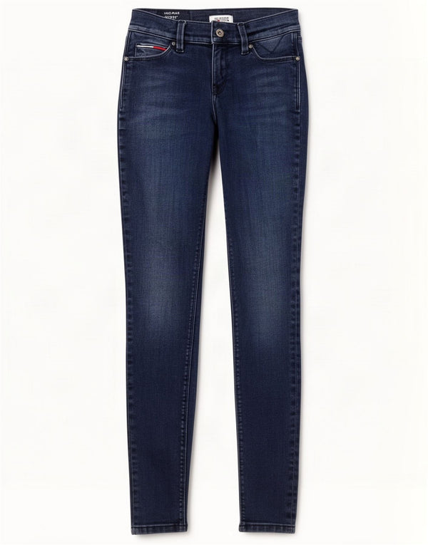 Tommy Hilfiger Womens Skinny Jeans W25 L30 Navy Blue Cotton