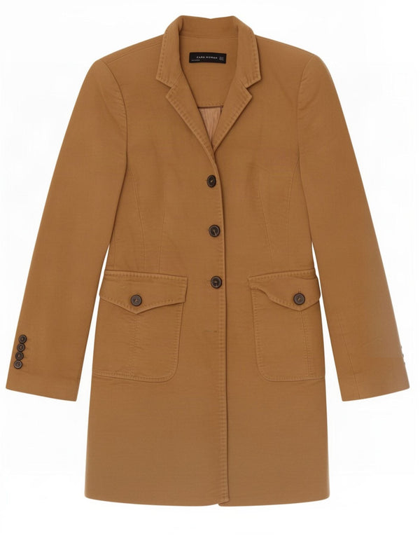 Cappotto Zara da donna UK 12 in cotone beige medio