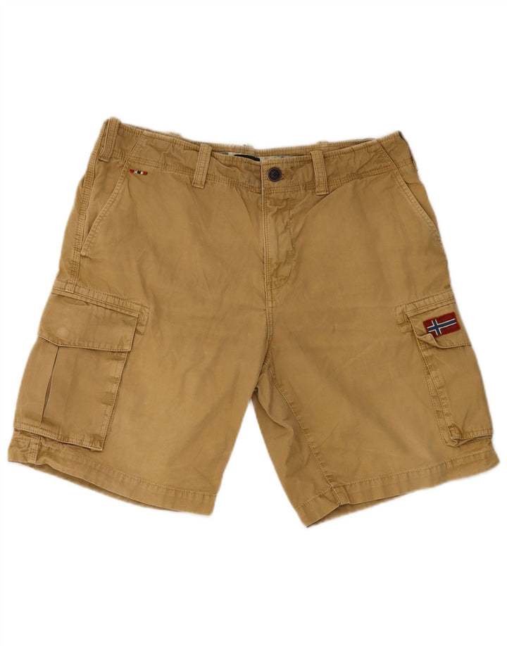 Pantaloncini cargo da uomo Napapijri W33 in cotone beige medio