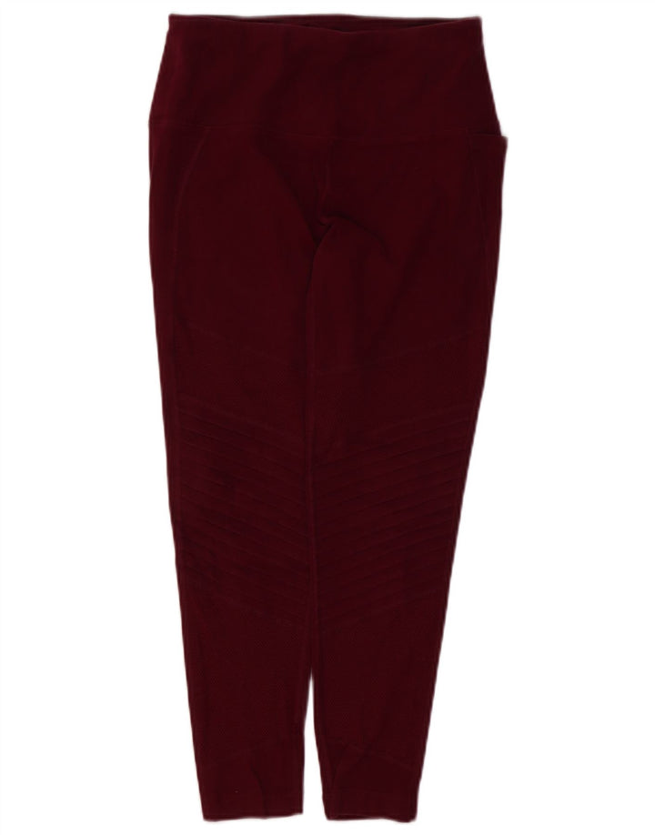 Leggings corti da donna REEBOK UK 10 piccoli in cotone bordeaux