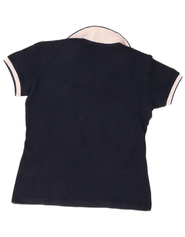 Polo da donna Fred Perry UK 18 XL Blu navy in cotone color block