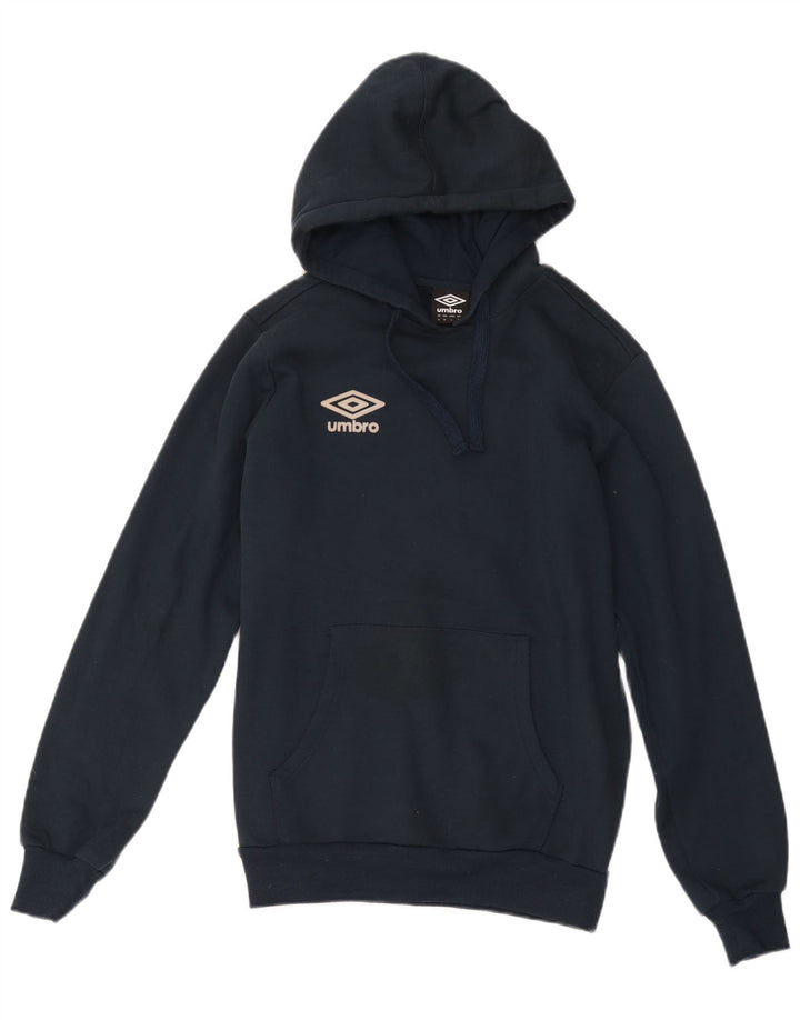 Felpa con cappuccio da uomo Umbro media in cotone blu navy