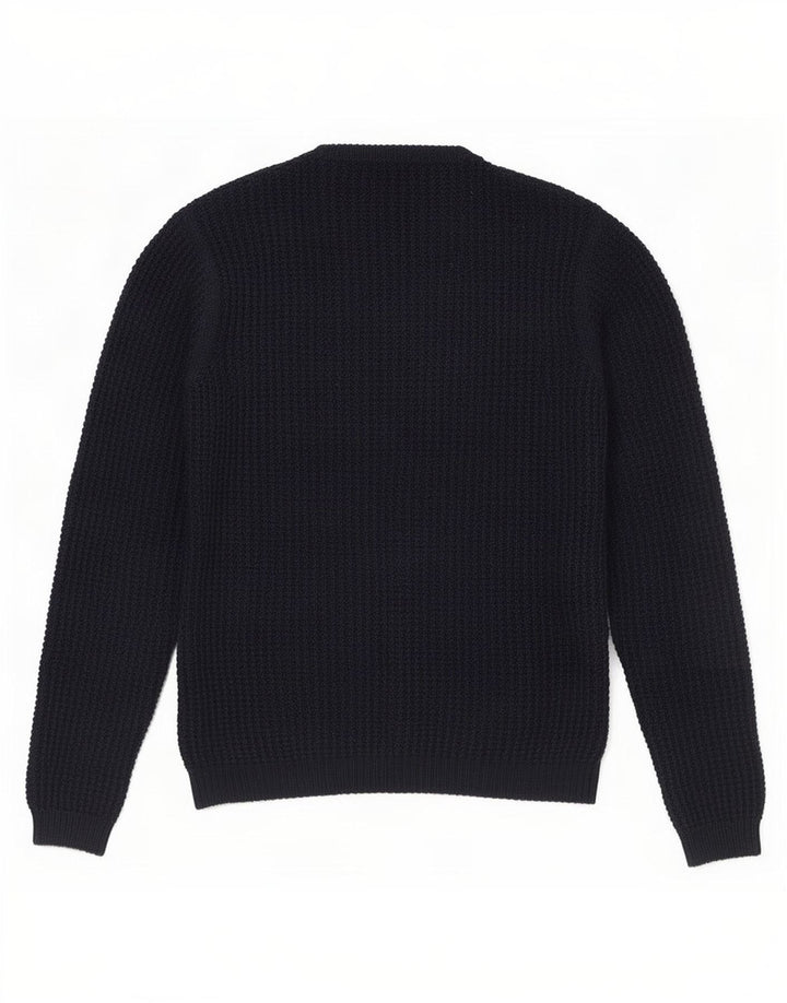 Maglione maglione girocollo da uomo Zara grande blu navy