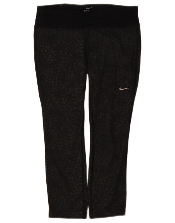 Leggings Nike Dri Fit da donna UK 10 piccoli neri geometrici