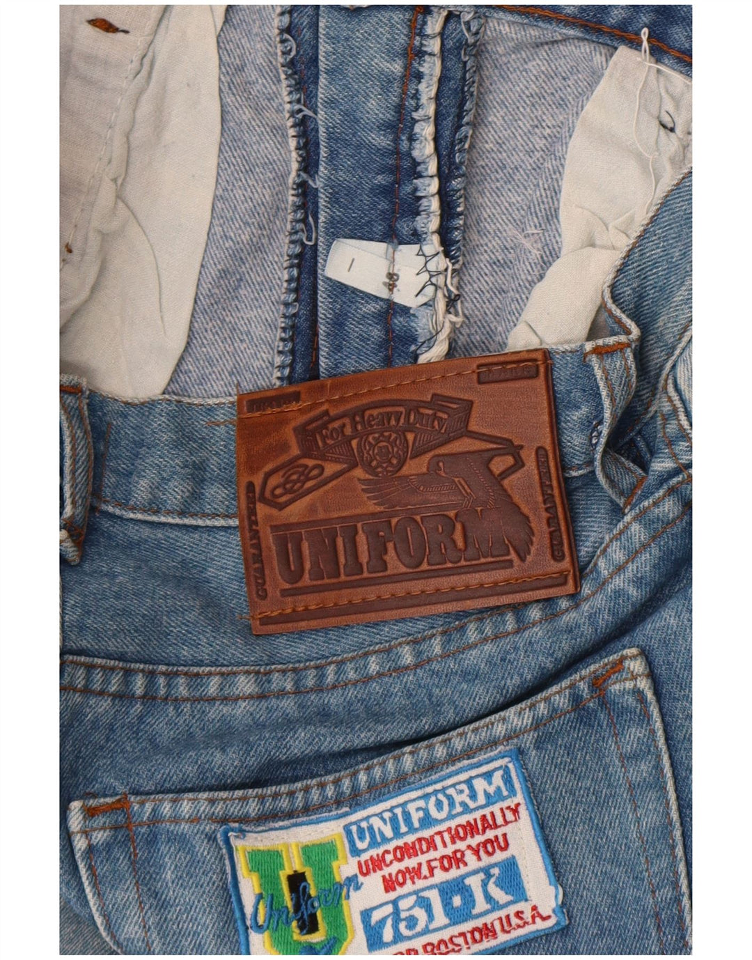 Jeans affusolati da donna uniformi IT 46 Large W30 L26 Blu