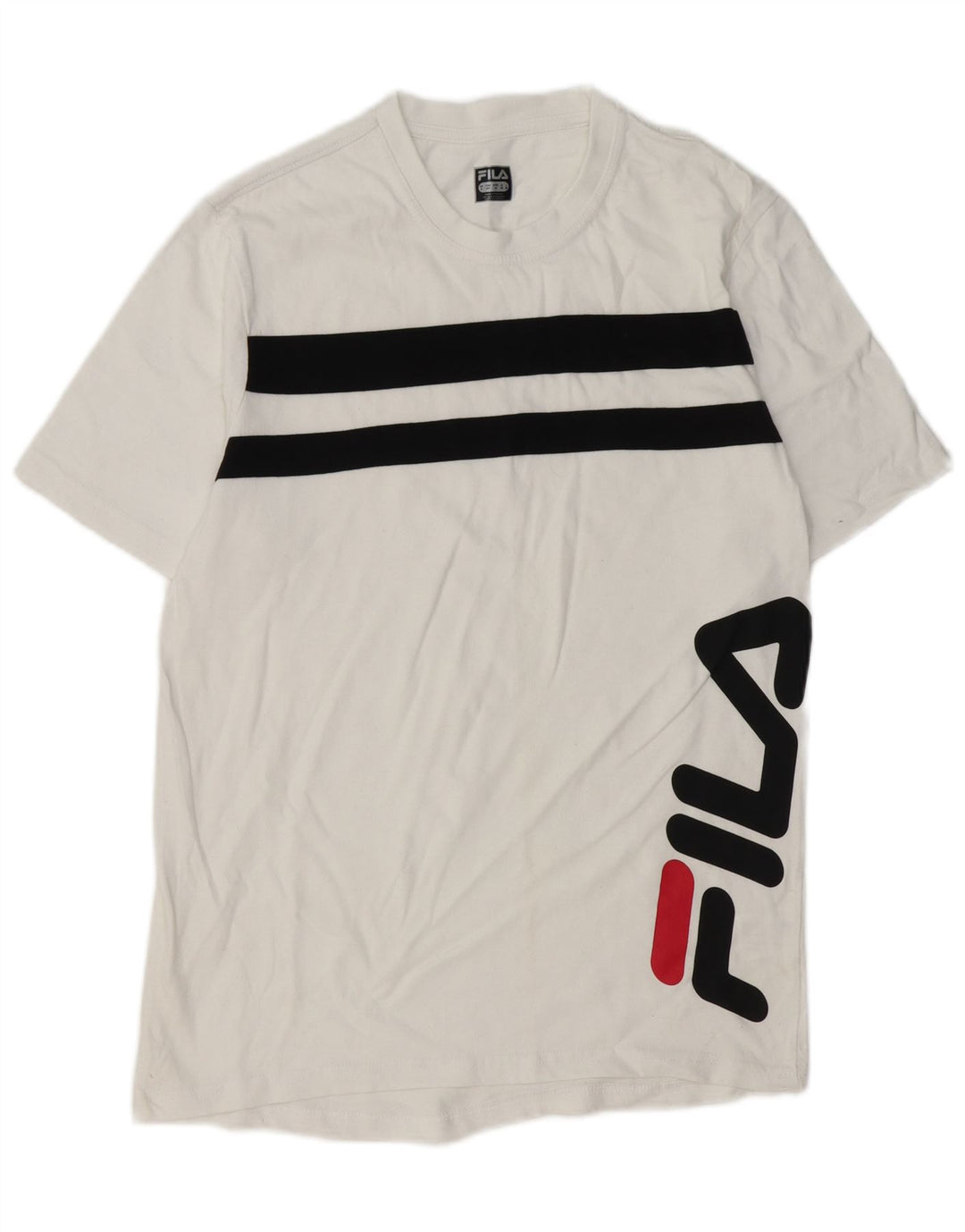 T-shirt grafica da uomo FILA Top in cotone a righe bianche medie