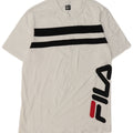 T-shirt grafica da uomo FILA Top in cotone a righe bianche medie