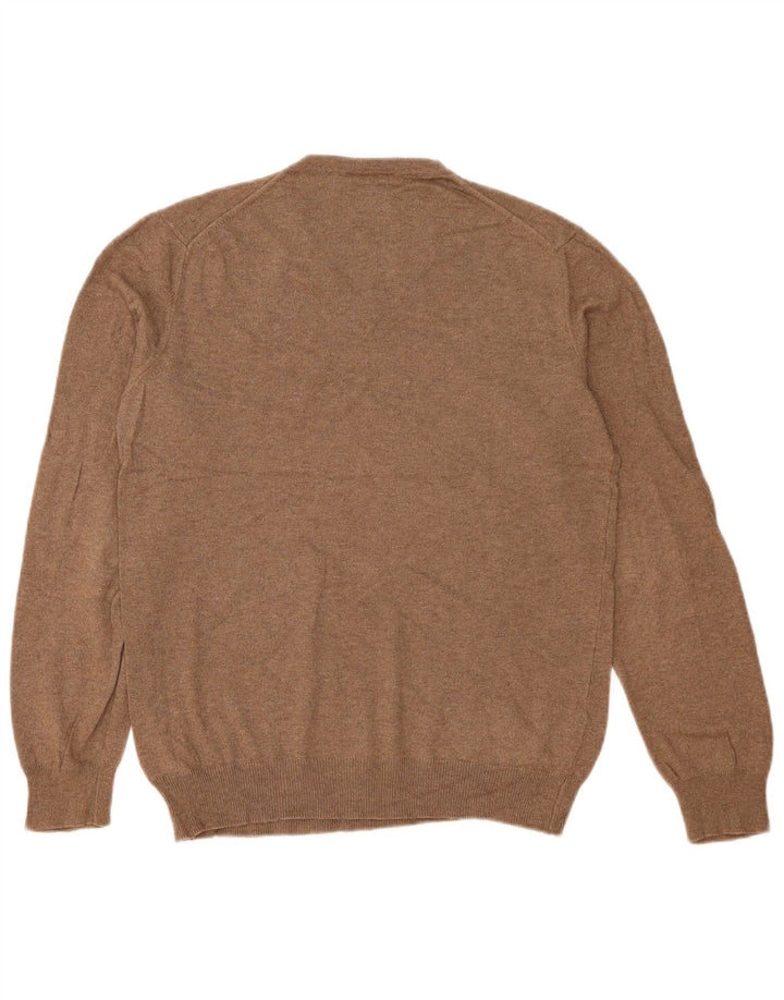 Maglione da uomo con scollo a V John Lewis piccolo in cotone beige