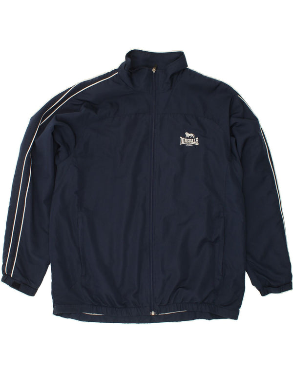 Giacca da tuta da uomo LONSDALE grande in poliestere blu navy