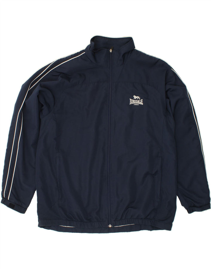 Giacca da tuta da uomo LONSDALE grande in poliestere blu navy