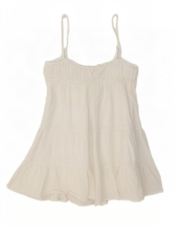 Prendisole da donna Zara UK 12 cotone bianco medio