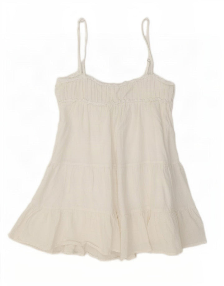 Prendisole da donna Zara UK 12 cotone bianco medio