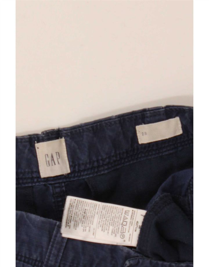 Pantaloncini cargo da uomo Gap W28 cotone a righe blu navy medio