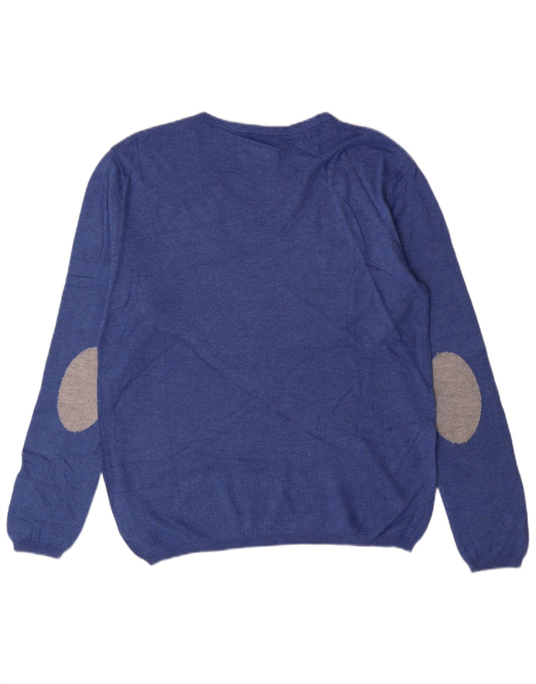 Maglione ZARA Bambino con Scollo a V 13-14 Anni Cotone Blu