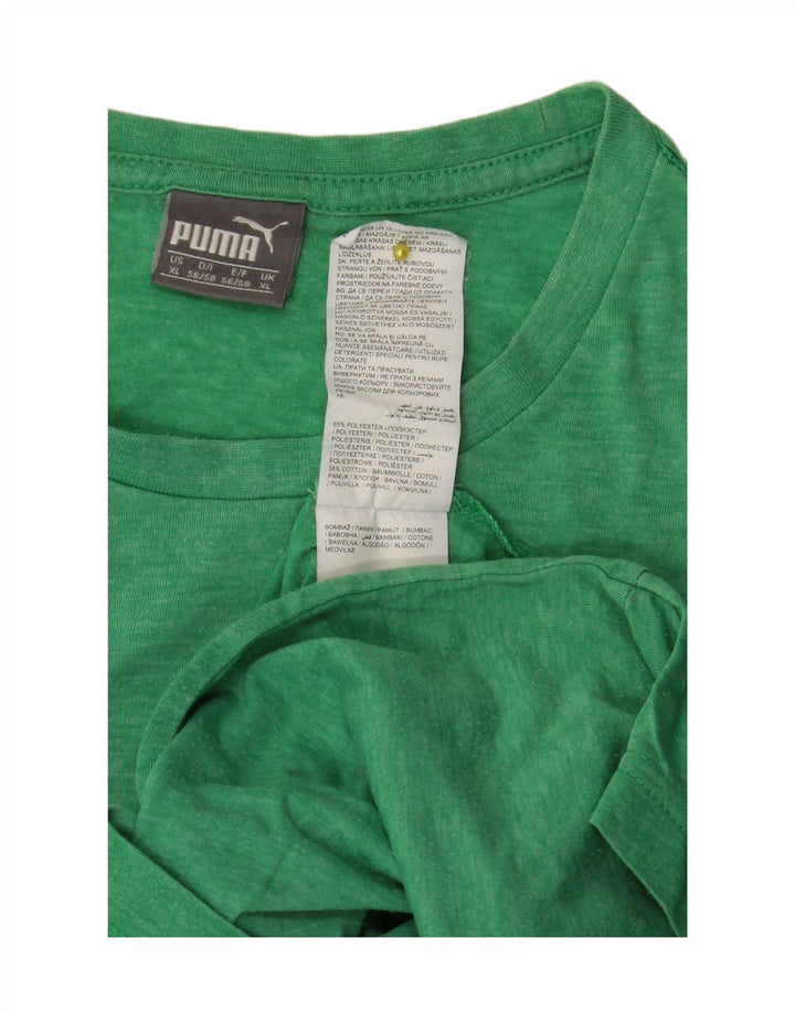 T-shirt grafica da uomo Puma Top XL verde poliestere