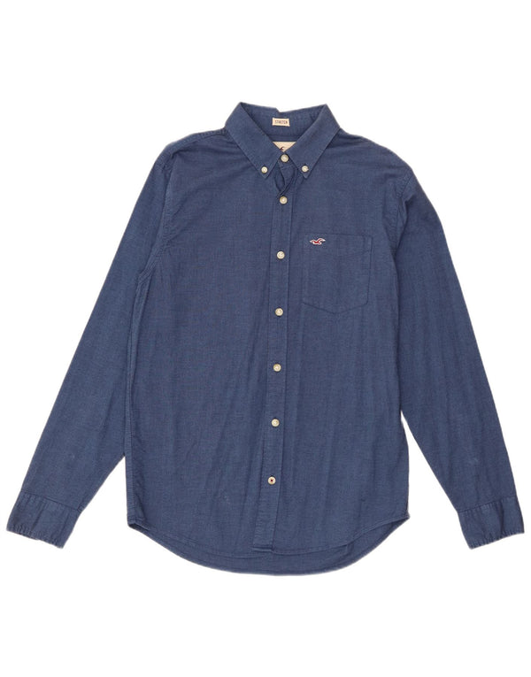 Camicia Hollister da uomo Small in cotone blu