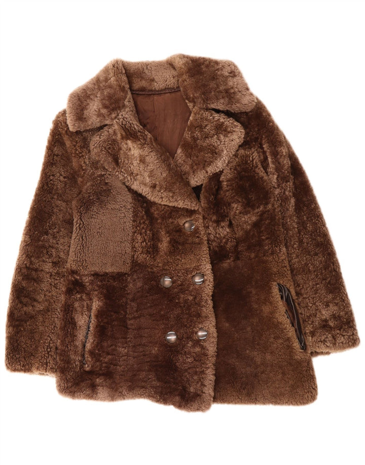 Giubbotto Shearling Doppio Petto Donna Anfor IT 44 Marrone Medio