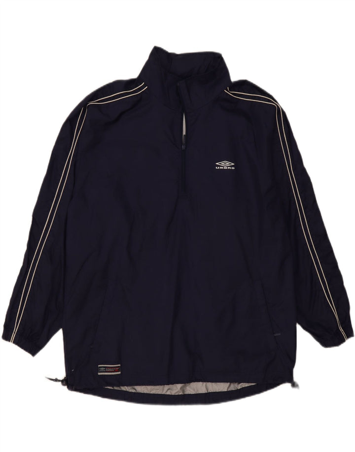 Giacca antipioggia da uomo UMBRO UK 40 Large in nylon blu navy
