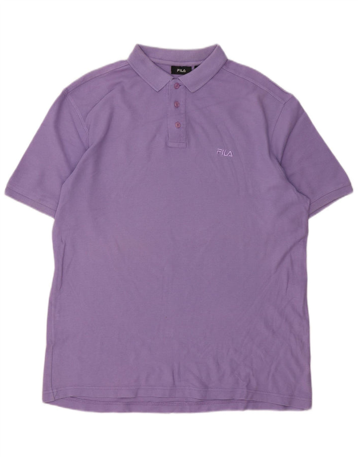 Polo da uomo Fila XL in cotone viola