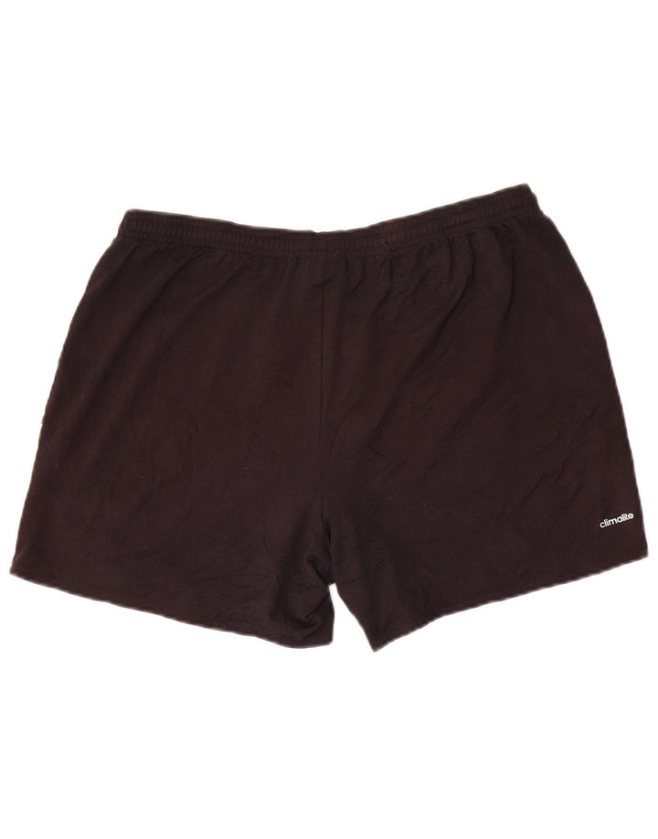 Pantaloncini sportivi Adidas Climalite da uomo, grandi, in poliestere color block nero