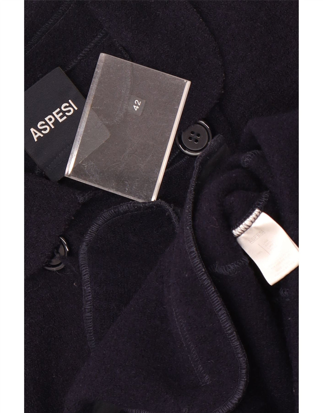 Caban Donna Aspesi IT 42 Medio Blu Navy Lana