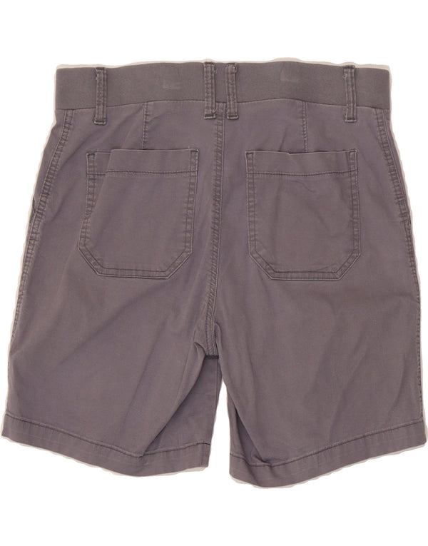 LEE Womens Mid Rise Regular Fit Bermuda Shorts US 6 Medium W30 Grey Cotton