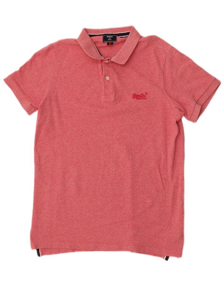 Polo da uomo Superdry grande in cotone screziato rosa