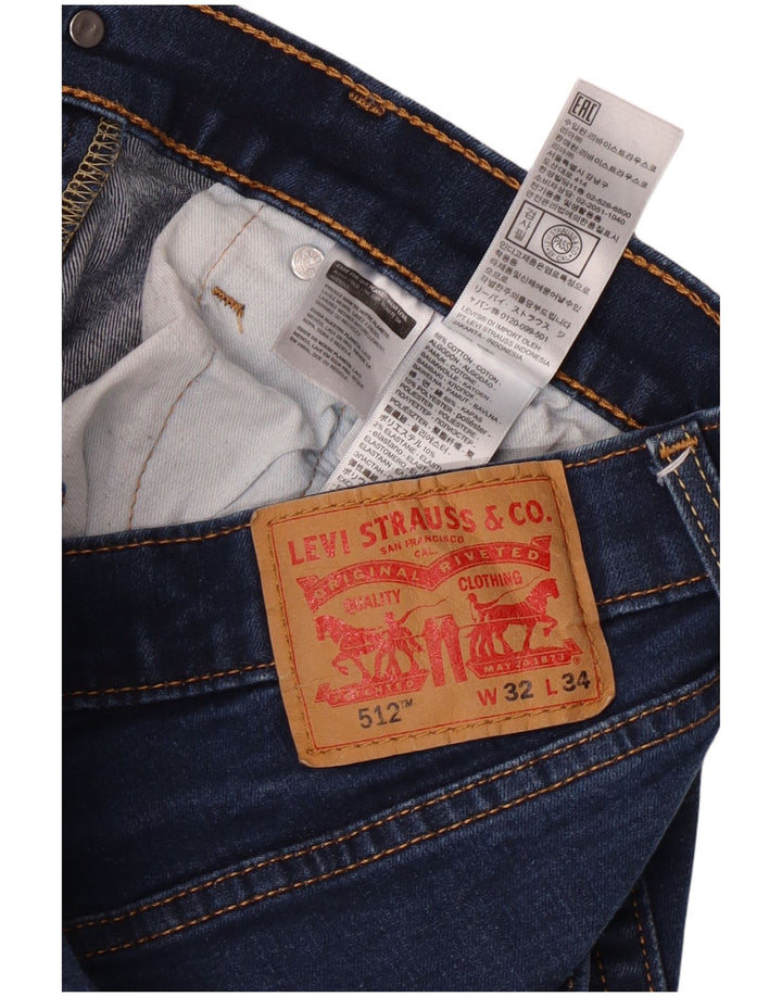 Jeans Levi's Uomo 512 Slim Tapered W32 L31 Cotone Blu