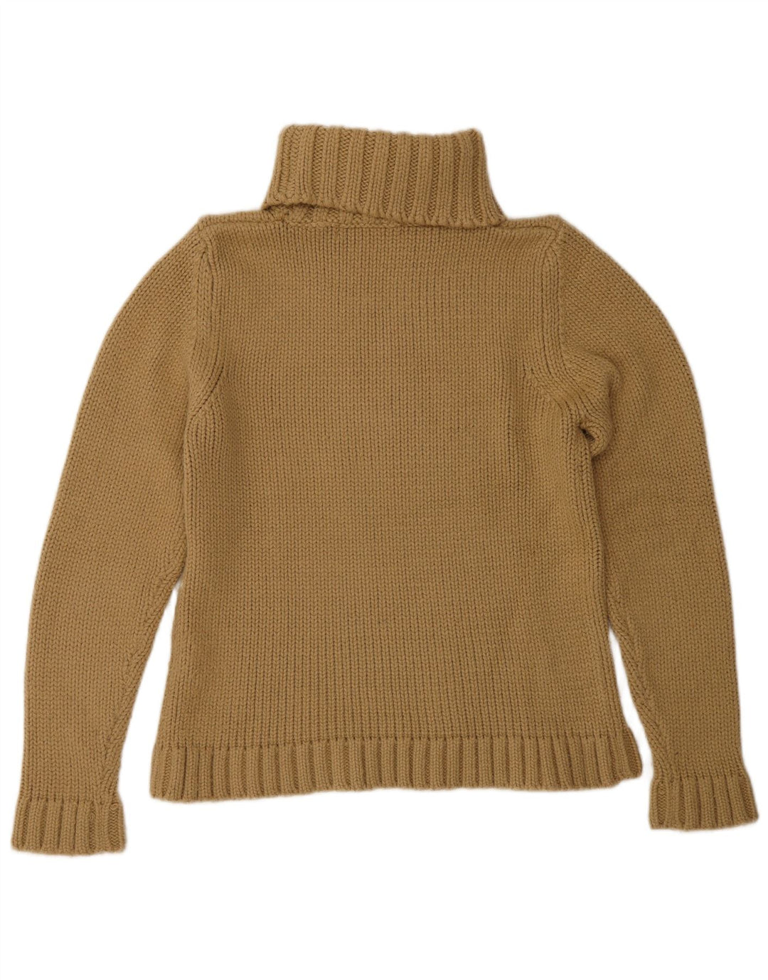 Maglione maglione collo alto da donna Zara UK 14 grande acrilico marrone
