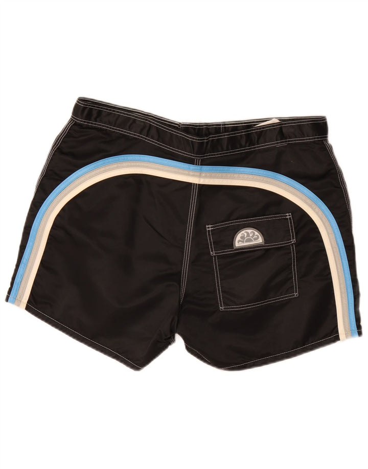 Pantaloncini da bagno da uomo Sundek grandi in nylon nero
