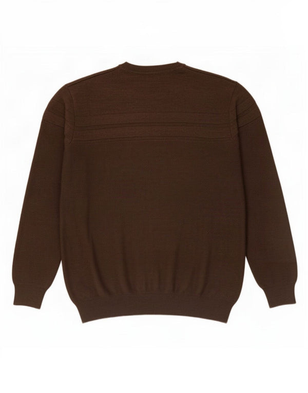 Maglione maglione girocollo da uomo Navigare grande marrone