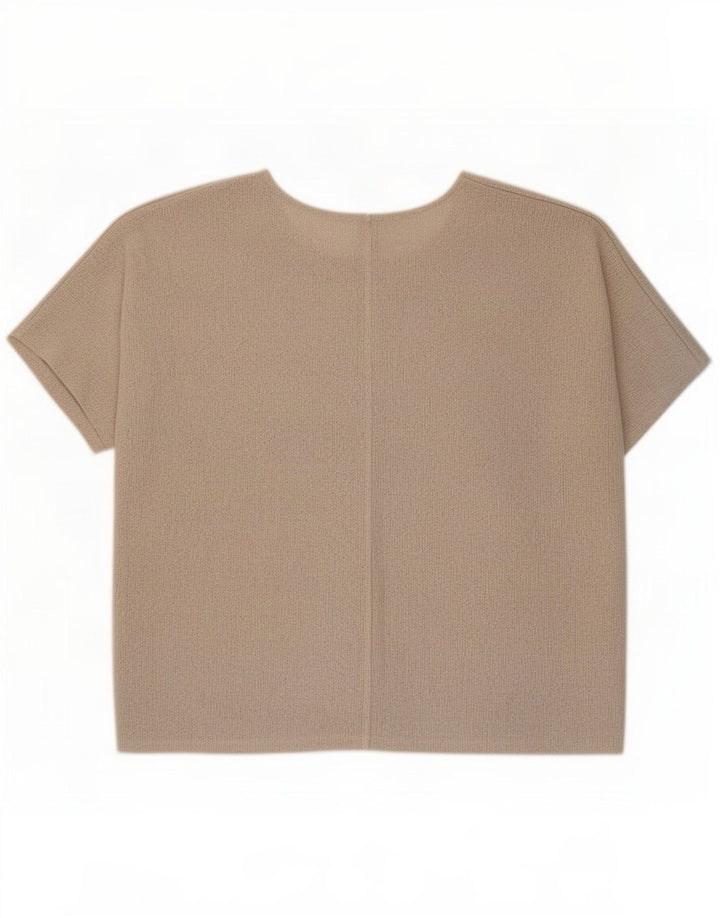Blusa oversize da donna Zara Top UK 14 Viscosa grigio medio