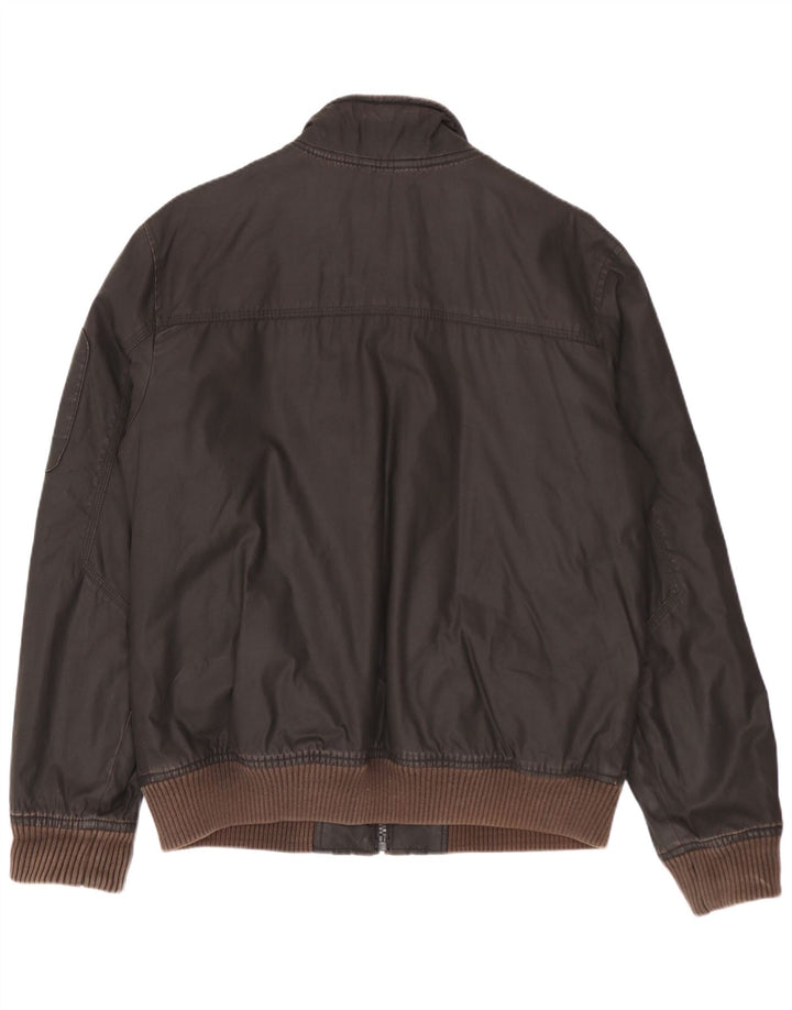 Giubbotto bomber da uomo Zara UK 40 grande cotone marrone