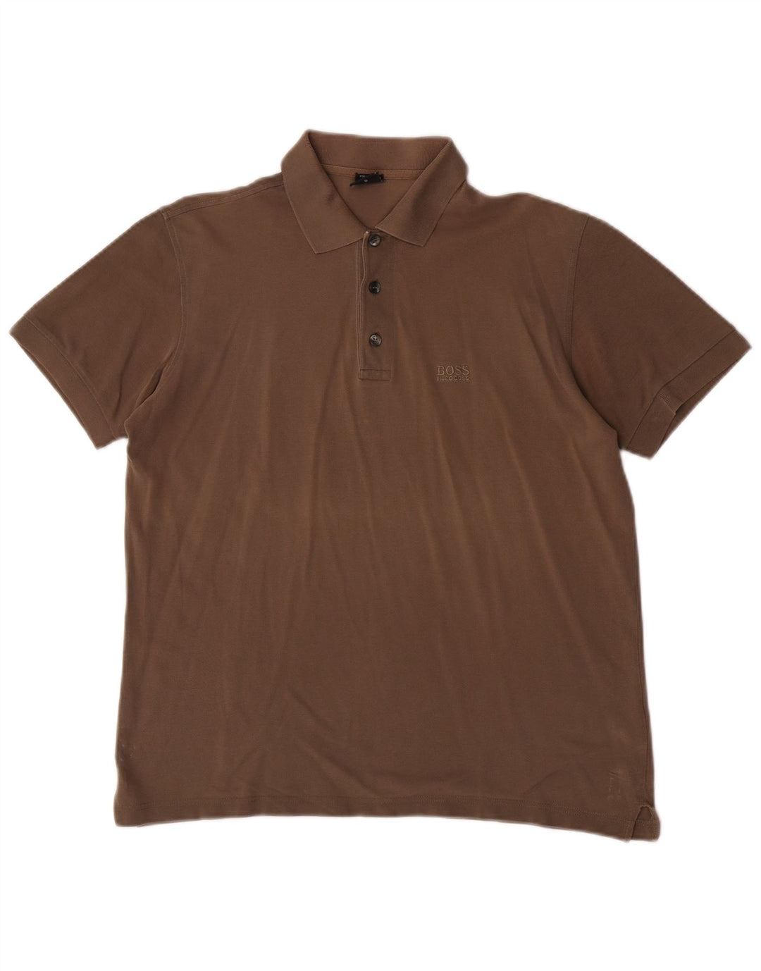 Polo da uomo Hugo Boss piccola in cotone marrone